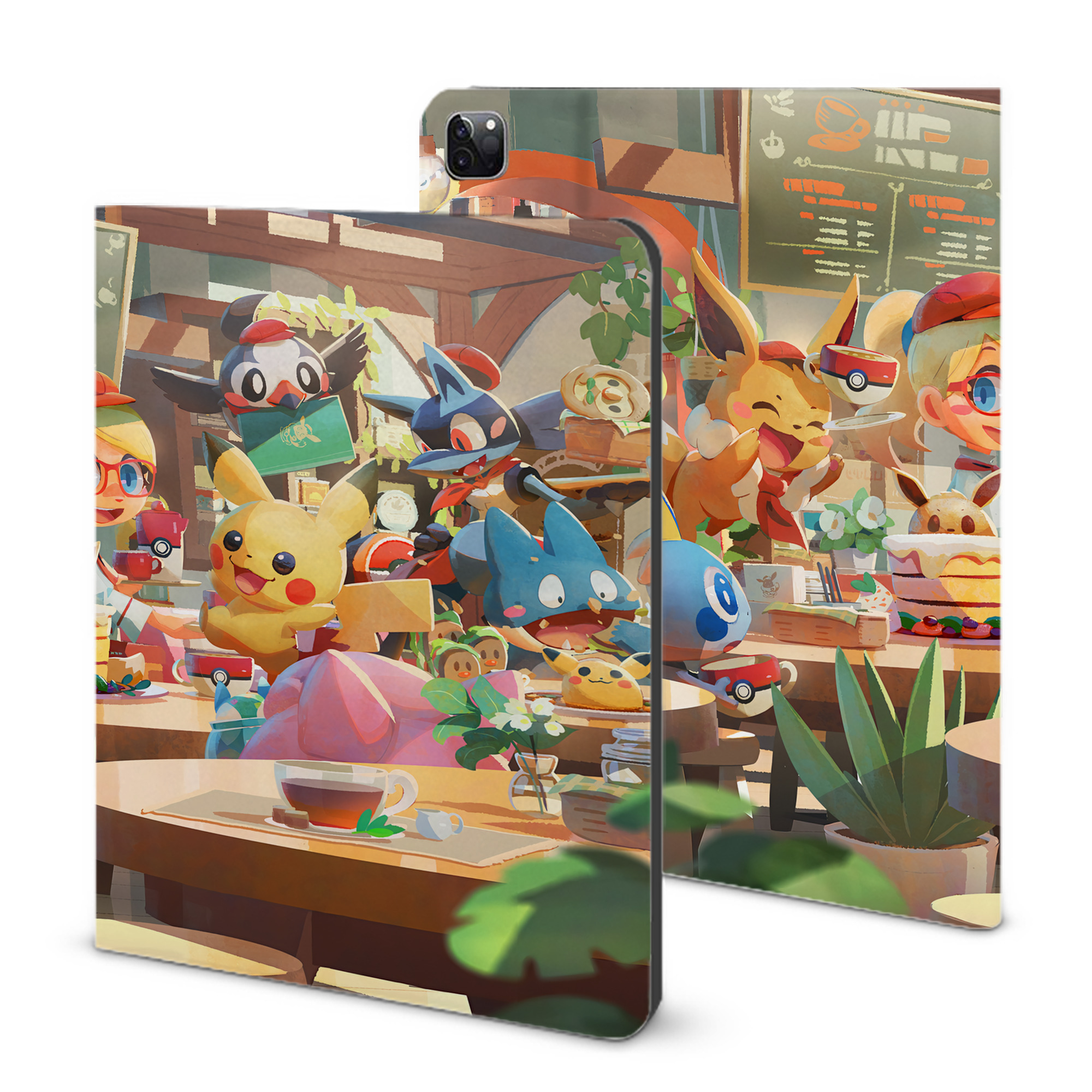 （画像用） ポケットモンスター Pokémon IPad ケース ブック型 PUレザー TPU 耐衝撃 軽量 薄型 ペン収納なし 全面保護 IPad 各モデル対応
